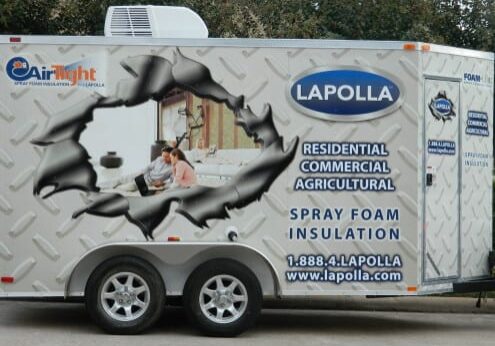 Spray foam trailer